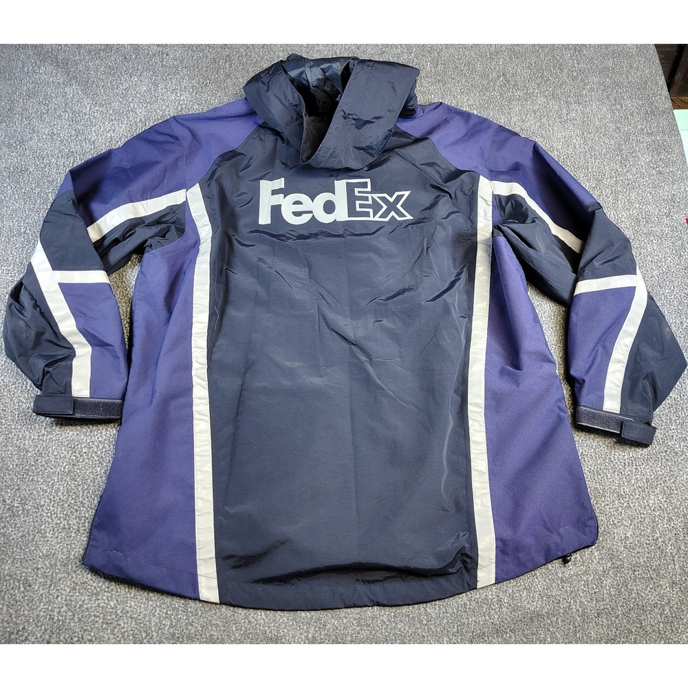 FedEx Stan Herman Reflective Hooded Work Jacket Coat Mens 3x - Picture 8 of 8